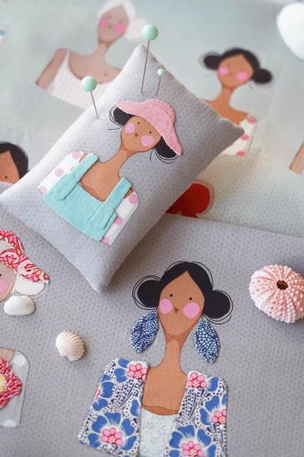 Tilda Patchwork Stoff Baumwolle - Me and My Friend - Khaki